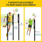 Portable Outdoor Volleyball Net Set for Backyard Beach with Adjustable Poles, Soft PU Volleyball & Pump, Carry Bag and Durable Anti-Sagging Net