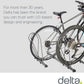 Single Bike Stand Floor by Delta Cycle (2-Pack) - Tool-Free Adjustable Bike Racks for Mountain, Fat Tire, Road Bikes, Freestanding Bicycle Rack for Garage Parking