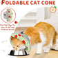 Cat Cone Collar Soft to Stop Licking, Adjustable, Foldable Lightweight Kitten Cones After Surgery Recovery for Cats & Kittens, Cat Cone Alternative (AppleRed, S)