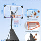 Basketball Hoop Outdoor Portable 44/48 Inch Backboard, 10ft Quickly Adjustable Basketball Goal System with Wheels for Court/Backyard/Driveway