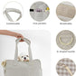 Dog Purse Carrier for Small Dogs Rabbit cat with Large Pockets, Cotton Bag, Dog Carrier Soft Sided, Collapsible Travel Puppy Carrier (Grey, 13.6" L x 6.5" W x 10" H)