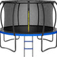 Trampoline 8FT 10FT 12FT 14FT 16FT, Outdoor Trampolines for Kids and Adults, Recreational Trampoline with Enclosure Net & Ladder, Round Trampoline ASTM Approved, 400/450LBS Weight Capacity