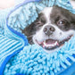 Tuff Pupper Quick Dry Towel for Dogs | Ultra Absorbent Microfiber Shammy | Extra Large 35x15 Size for All Breeds | Comfortable Hand Pockets | Indoor Outdoor Use | Durable Material | Machine Washable