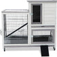 Rabbit Hutch Indoor Bunny Cage Outdoor House with Urine Guards and 2 Trays for Small Animals Guinea Pigs