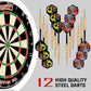 Vapor 180 Bristle Dartboard Staple Free Bullseye Steeltip Darts Extra Flights