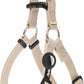 PUPTECK No Pull Dog Harness Soft Adjustable Basic Nylon Step in Puppy Vest Outdoor Walking with ID Tag and A-ir Tag Case, Cream, XS