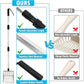 PINVNBY Stainless Steel Chicken Poop Scooper 3 in 1 Adjustable Long Handle Poop Scooper for Chicken(21.8" to 38.6") Multifunctional Chicken Coop Cleaning Tools Sifting Shovel Chicken Coop Accessories