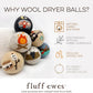 Fluff Ewes Wool Dryer Balls 6 Pack Premium New Zealand Wool Laundry Balls for Dryer, No Static Dryer Balls Laundry Reusable, XL Wool Dryer Balls Cute, Baby Dryer Balls for Dryers - are We There Yet