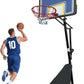 Portable Basketball Hoop with Stable Base, Basketball Hoop Goal System for Teens Adults, Heavy-Duty Steel, Adjustable Height, Easy to Move, Outdoor & Indoor Use