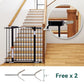 BABELIO 36" Tall Baby Gate, 26-40" Wide Auto Close Pet Gate, Pressure Mounted Metal Dog Gate, Easy-Install No Drilling, No Tools Required, with Wall Protectors and Extension Kits, Black