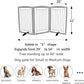 ZJSF Freestanding Dog Fence Indoor, Foldable Dog Gate for Doorways, Stairs or Hallways, Sturdy Wood Extra Wide Pet Gate with Support Feet for The House, Grey, 32 "Height-3 Panels