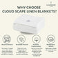 Herringbone Cotton Twin Blanket for Couch, Bed,Sofa, Home Decor, Soft, Lightweight, All-Season Bed Blanket, 68 x92, White