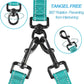 PetBonus Double Dog Leash, No Tangle Dual Leash, Reflective Walking Training Lead, 4 Comfortable Padded Handles for 2 Dogs with Collapsible Bowl and Waste Bags (Turquoise, Large)