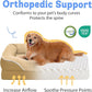 Washable Orthopedic Large Dog Bed -XL Large Dog Bed with Removable & Waterproof Cover Pet Beds with Foam Support for Big Size Dogs with Bolster