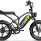 Electric Bike for Adults 1500W Peak 20" Fat Tire All-Terrain E-Bike 80-120Miles 30MPH Electric Dirt Bike for Road Sand Mountain Snow - 48V 20/30AH Battery Powered Electric Motorcycle