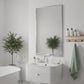 20x36 Inch Nickel Bathroom Mirror for Wall, Aluminum Frame Rectangle Rectangular Vanity Mirror, Modern Large for Bedroom, Living Room, Horizontal or Vertical