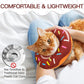 Cat Cone Collar Soft, Cute Cat Donut Collar After Surgery, Adjustable Kitten Recovery Cones to Stop Licking, Lightweight Neck Elizabethan Collars for Cats Kittens (Brown, Medium)
