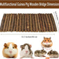 kathson Wooden Hamster Bridge,Guinea Pig Wood Ladder Bendable Tunnel Hideout Hut Small Animal Climbing Toys for Ferret Hedgehog Chinchilla Mice Rat Gerbil Baby Rabbit(15.7 x 6.0 in)