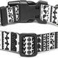 Mercano Adjustable Dog Collar - Special Design Patterns, Soft Nylon Comfortable Durable Pet Collar for Small Medium Large Dogs (L, Black White A)