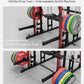 Mikolo Smith Machine, 2200lbs Squat Rack with LAT-Pull Down System & Cable Crossover Machine, Training Equipment with Leg Hold-Down Attachment