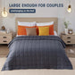 yescool Weighted Blanket for Adults (20 lbs, 88” x 104”, Grey) Cooling Heavy Blanket for Sleeping Perfect for 190-210 lbs, Queen Size Breathable Blanket with Premium Glass Bead, Machine Washable