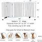 Freestanding Panel Dog Gate for Indoor Doorways, Stairs, or Hallways - Foldable Wooden Pet Gate, 24" Height - 3 Panels, White
