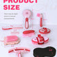 11PCS Horse Grooming Kit Curry Comb Sweat Scraper Horse Bathing Supplies Grooming Tools with Storage Bag Pink Garnet