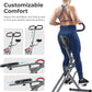 Sunny Health & Fitness Row-N-Ride PRO, Full Body Combo Squat Machine w/Optional Resistance Band, Easy Setup Ab Workout Exercise Equipment for Home, Whole Body Cardio, Optional SunnyFit App Connection