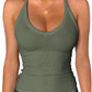 iGENJUN Workout Tops for Women Racerback Basic Tank Summer 2025 Camisole V Neck Slim Fit Ribbed Sleeveless