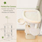 Globlazer Corner Cat Tree, 51in Curved Series Modern Cat Tower for Indoor Cats with Hammock, 7 Sisal Scratching Posts, Large Fan-Shaped Platform for Large Cats, Cat Condo & Hanging Basket, C51, Beige