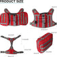 BYGD Dog Hiking Backpack, Dog Backpack for Medium to Large Dogs, with Large Capacity, 2 Spacious Side Bags for Walking, Training, Running, Harnessing Outdoor Hiking (L XL Red).