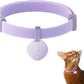 Safety Cat Collar Pro and Tag Set - U.S. IDA Gold Award, Elastic Release Cat Collar Charm Tag, Non Breakaway Cat Collar Adjustable with Charm for Kitten Small Large Cats (Monet Purple, S)