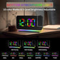 Projection Alarm Clock for Bedroom Ceiling,RGB Digital Clocks Radio with 10 Colors RGB Night Light,Loud Alarm Clock for Heavy Sleepers,USB C Charger Port,Snooze,12/24H,Auto Dimming
