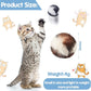 Skylety 8 Pieces Cat Pom Poms Ball with Catnip Soft Cat Balls Toy Large Plush Fuzzy Artificial Balls Faux Fur Patch Puff 2 Inches for Kitten Pet Interactive Chasing Playing Exercising Indoor