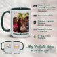 Ship Next Day Custom Mug Design Your Own Photo Text Personalized Picture Gifts for Women Men Customized Gifts Idea Personalized Coffee Mugs 11oz Dark Green Handle