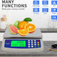 Large Digital Kitchen Scale 30KG Commercial Food Scale 66LB for Baking Bread Meat Stainless Steel Price Computing Scale LCD Display,Prep Counting Scale for Parts and Coins Adapter Included