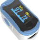 Concord Fingertip Deluxe OLED Pulse Oximeter with 6 way Reversible Display - Blood Oxygen Saturation Monitor with Carrying Case, Batteries and Lanyard - Easy to Use, Accurate SpO2 (Blue)