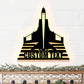 Personalized Fighter Aircraft Metal Wall Art LED Light, Custom Aviation Signs With LED Lights, Fighter Pilot Gift, Outdoor Decor, Wall Hanging, Home Decor, Birthday Xmas Gift
