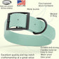 Dogline Biothane Waterproof Dog Collar Strong Coated Nylon Webbing with Black Hardware Odor- Proof for Easy Care Easy to Clean High Performance Fits Small Medium or Large Dogs, Sage Green