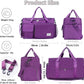 FIORETTO Women's Gym Duffle Bag with Shoes Compartment, 37L Capacity, Ideal for Travel, Gym, Sports, Duffel, Weekender