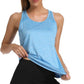 Aeuui Womens Workout Tops for Women Racerback Tank Tops Mesh Yoga Shirts Athletic Running Tank Tops Sleeveless Gym Clothes