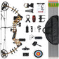 Youth Compound Bow Set 15-45 Lbs for Teens and Beginner, Package with Archery Hunting Equipment, Max Speed 260fps, Adjustable, Right Hand