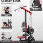 LS01 LAT Pulldown Machine, LAT Row Cable Machine with AB Crunch, LAT Tower with Cable Row Attachments, 3 in 1 Pulley Stations for Home Gym