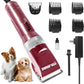 Professional Dog Grooming Clippers for Thick Coat - Dog Hair Trimmer for Grooming- Sheep Shears for Thick Hair – Pet Grooming Clippers for Dogs, Cats, Sheeps, Horse (Rose Gold)