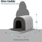 Orthopedic Dog Bed House - Dog House Indoor with Egg-Crate Foam - Tent Bed with Waterproof Lining & Nonskid Bottom, Ideal for Large Breeds & Fits 36-Inch Crate - 35"x22", Charcoal