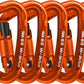 Climbing Carabiner Clips 25kN Auto Locking Carabiner, Professional Heavy Duty Large Locking Carabiner Clips for Rock/Ice Climbing Rappelling Rescue Swing etc, D Shaped, Large Size
