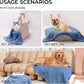 Luciphia 1 Pack 3 Calming Dog Blanket Fluffy Premium Fleece Pet Blankets Soft Sherpa Throw for Dogs Puppy Cat Grey/Beige/HazeBlue Medium (30" x20")