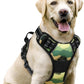 rabbitgoo Dog Harness No Pull with 2 Leash Clips, Adjustable Soft Padded, Reflective Oxford No Choke Pet Vest with Easy Control Handle for Large Dogs, Green Mountain,L