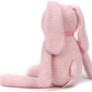 100% Organic Cotton Baby Toys Pink Bunny Rabbit Stuffed Animal for Newborn 7.1"