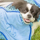 Tuff Pupper Quick Dry Towel for Dogs | Ultra Absorbent Microfiber Shammy | Extra Large 35x15 Size for All Breeds | Comfortable Hand Pockets | Indoor Outdoor Use | Durable Material | Machine Washable